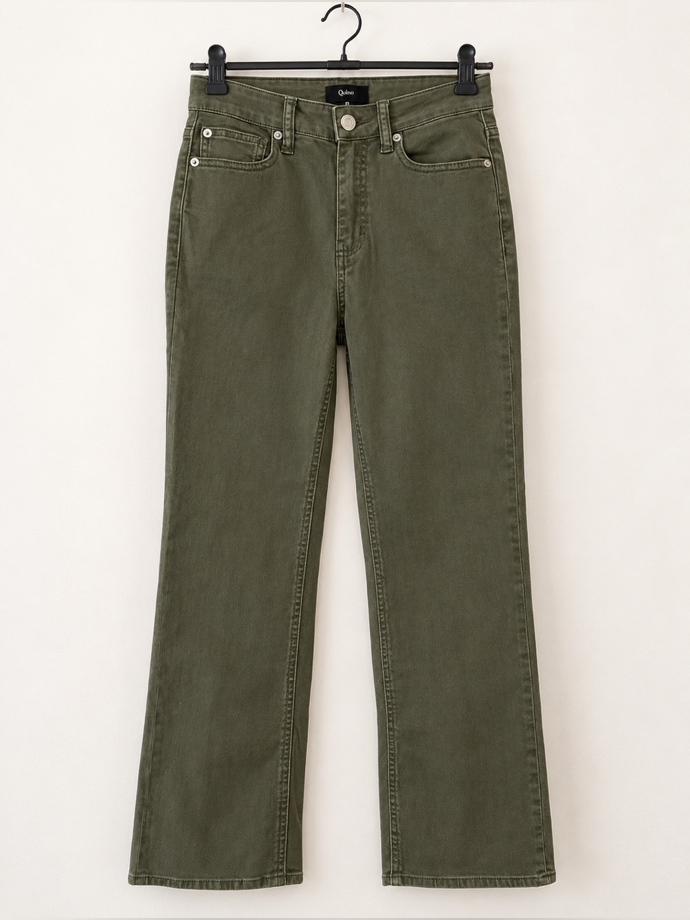 Quince Loden Green Bella Stretch Straight Colored Denim Jeans EUC 25 #2643